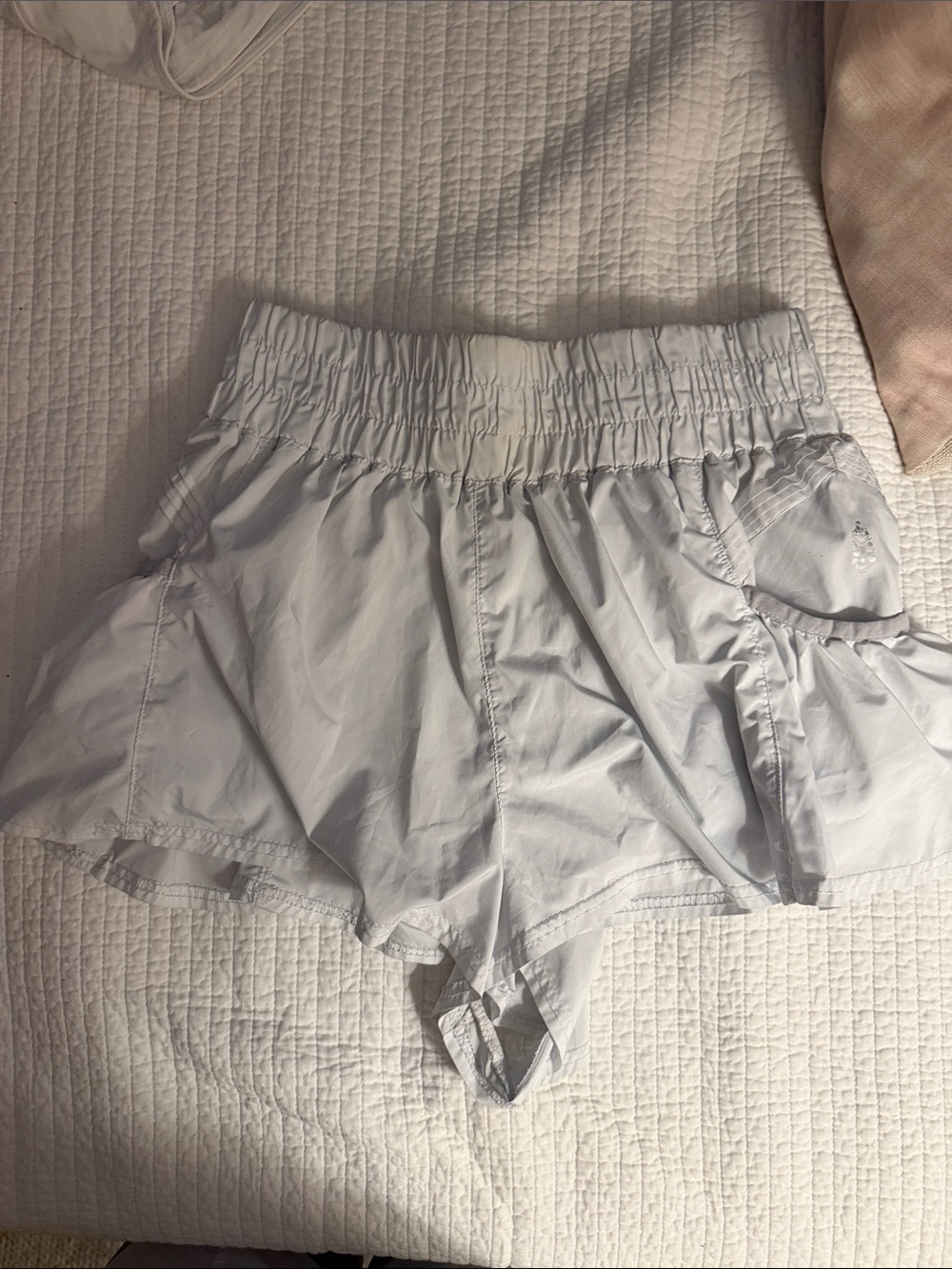 FP Movement by Free People White Athletic Shorts with Elastic Waist
